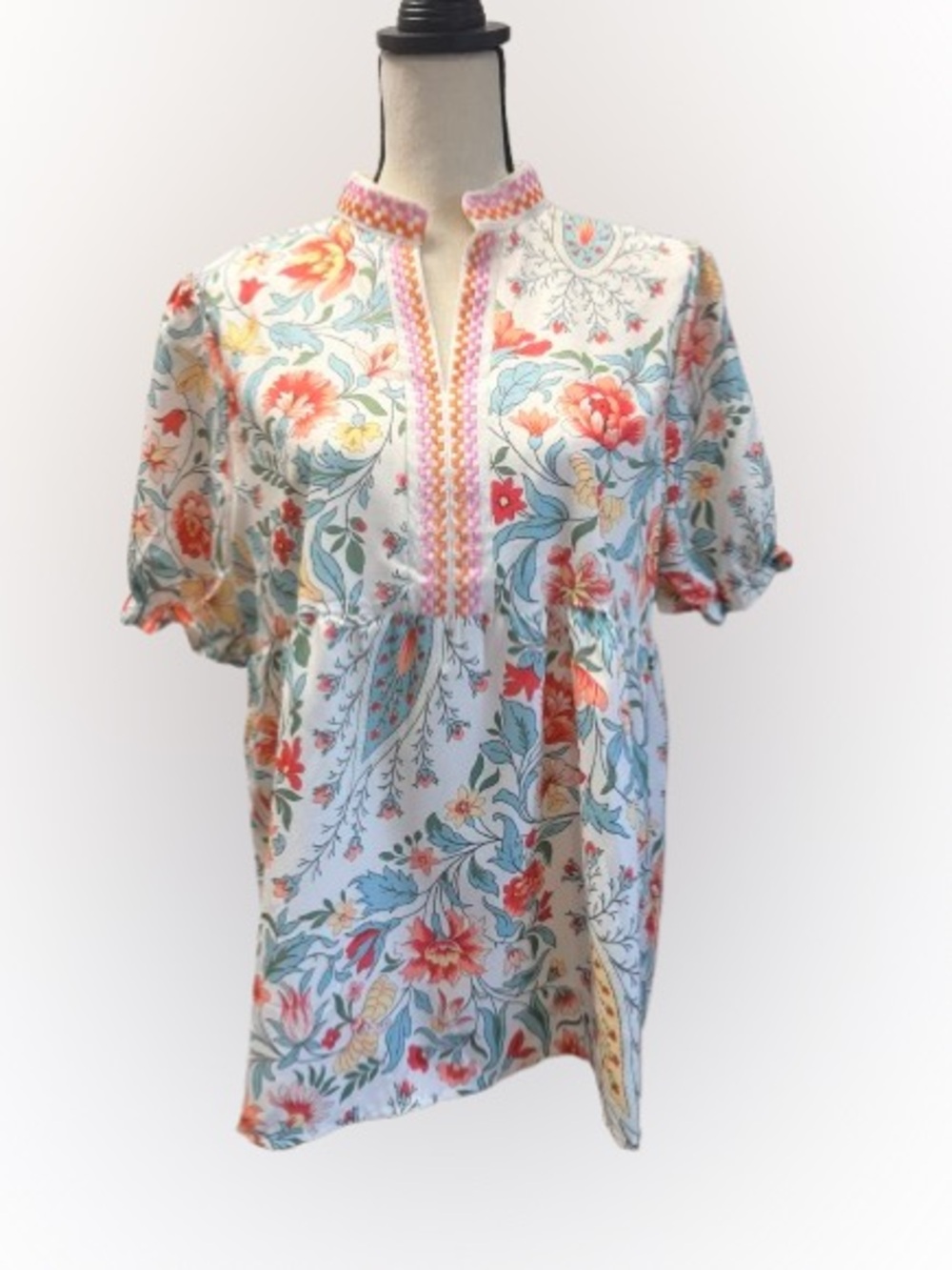 CherryBetty NWT Floral Paisley Babydoll Blouse Size L Cottagecore Boho